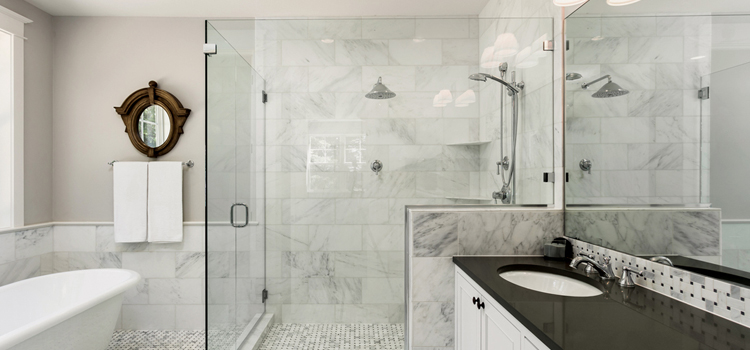 bathroom shower door installation in Bostonia