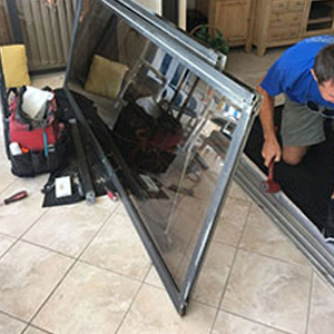 sliding glass door frame repair Bostonia